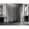 Mexen Lunar-B Duschkabine schwenkbar rechts 85 x 80 cm, transparent, gold - 832-085-080-50-00-P