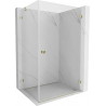 Mexen Lunar-B Duschkabine schwenkbar rechts 100 x 90 cm, transparent, gold - 832-100-090-50-00-P