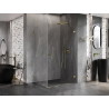 Mexen Lunar-B Duschkabine schwenkbar rechts 100 x 90 cm, transparent, gold - 832-100-090-50-00-P