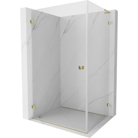 Mexen Lunar-B L linke Duschkabine 85 x 80 cm, transparent, gold - 832L-085-080-50-00-L