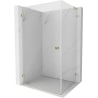 Mexen Lunar-B L Duschkabine schwenkbar links 90 x 80 cm, transparent, gold - 832L-090-080-50-00-L