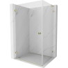 Mexen Lunar-B L Duschkabine Schwenktür links 100 x 80 cm, transparent, gold - 832L-100-080-50-00-L