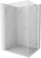 Mexen Lunar-B Pivot-Duschkabine links 85 x 80 cm, transparent, gold gebürstet - 832-085-080-55-00-L