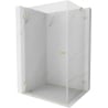 Mexen Lunar-B Pendeltür-Duschkabine links 100 x 80 cm, transparent, gebürstetes Gold - 832-100-080-55-00-L