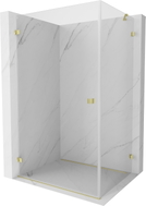 Mexen Lunar-B Pendeltür-Duschkabine links 100 x 80 cm, transparent, gebürstetes Gold - 832-100-080-55-00-L
