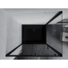 Mexen Apia Schiebeduschkabine 120 x 80 cm, transparent, schwarz + Duschwanne Flat, schwarz - 840-120-080-70-00-4070B