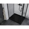 Mexen Apia Duschkabine, Schiebetür 120 x 90 cm, transparent, schwarz + Duschwanne Flat, schwarz - 840-120-090-70-00-4070B