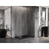 Mexen Lunar-B Duschkabine Drehbar Rechts 95 x 80 cm, Transparent, Gebürstetes Gold - 832-095-080-55-00-P