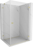 Mexen Lunar-B Duschkabine schwenkbar rechts 100 x 90 cm, transparent, gebürstetes Gold - 832-100-090-55-00-P
