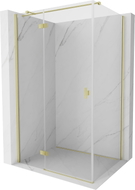 Mexen Mist-H T Duschkabine links öffnend 90 x 110 cm, transparent, gebürstetes Gold - 8A5T-090-110-55-00-L