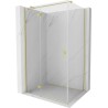 Mexen Mist-H T Duschkabine mit Schwingtür links 100 x 110 cm, transparent, gold gebürstet - 8A5T-100-110-55-00-L