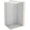 Mexen Mist-H T Duschkabine schwenkbar rechts 80 x 75 cm, transparent, gebürstetes Gold - 8A5T-080-075-55-00-P