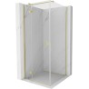 Mexen Mist-H T Duschkabine Schwingtür links 120 x 120 cm, transparent, gebürstetes Gold - 8A5T-120-120-55-00-L