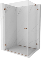 Mexen Lunar-B Duschkabine schwenkbar links 100 x 80 cm, transparent, Roségold - 832-100-080-60-00-L