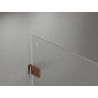 Mexen Lunar-B Duschkabine schwenkbar links 100 x 80 cm, transparent, Roségold - 832-100-080-60-00-L