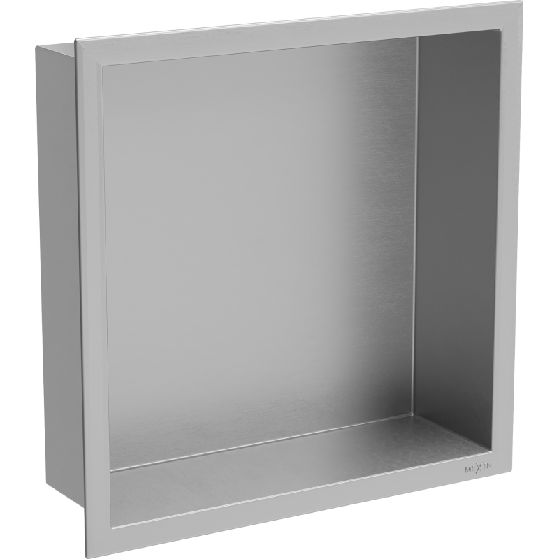 Mexen X-Wall-R Nischenregal mit Flansch 30 x 30 cm, Inox - 1910303010