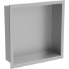 Mexen X-Wall-R Nischenregal mit Flansch 30 x 30 cm, Inox - 1910303010