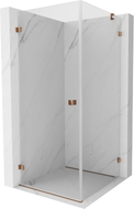 Mexen Lunar-B Duschkabine schwenkbar links 100 x 100 cm, transparent, Roségold - 832-100-100-60-00-L
