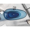 Mexen Glass Denim freistehende transparente Badewanne 170 x 85 cm, Chrom-Abfluss - 58061708507