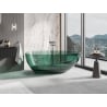 Mexen Glass Teal Freistehende Badewanne Transparent 170 x 85 cm, Chrom-Abfluss - 58061708511