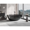 Mexen Glass schwarzer freistehender transparenter Whirlpool 170 x 85 cm, Chromstopfen - 58061708513