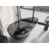 Mexen Glass schwarzer freistehender transparenter Whirlpool 170 x 85 cm, Chromstopfen - 58061708513