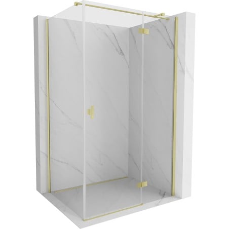 Mexen Mist-H T Duschkabine rechts öffnend 95 x 90 cm, transparent, gold gebürstet - 8A5T-095-090-55-00-P