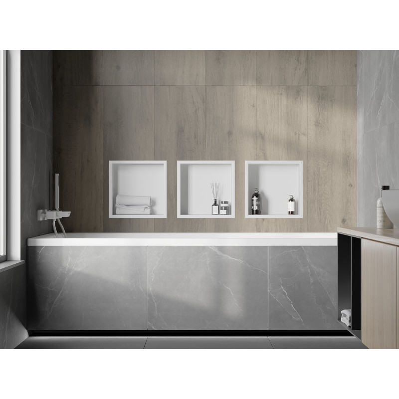 Mexen X-Wall-R Nischenregal mit Flansch 30 x 30 cm, weiß - 1920303010