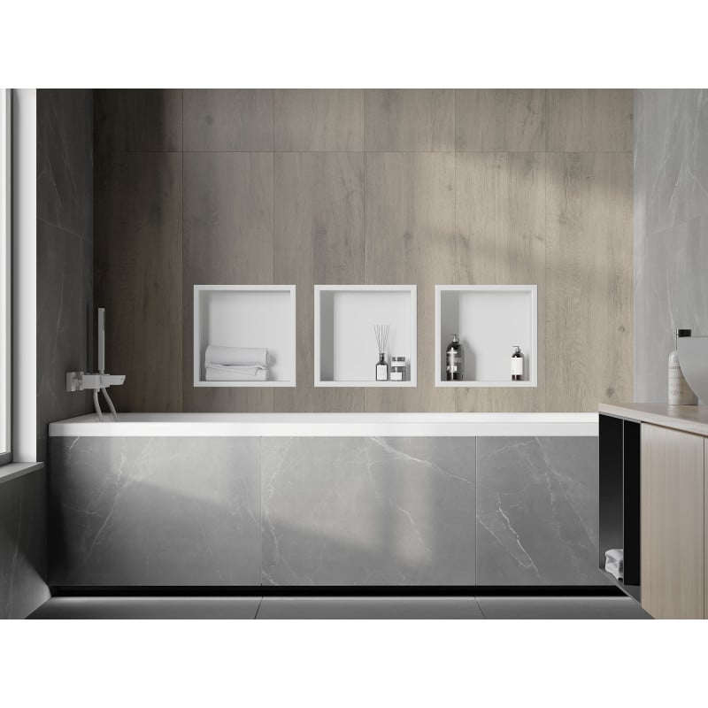 Mexen X-Wall-R Nischeregal mit Flansch 30 x 30 cm, weiß - 1920303010