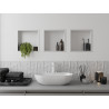 Mexen X-Wall-R Nischenregal mit Flansch 30 x 30 cm, weiß - 1920303010