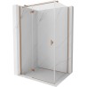 Mexen Mist-H T Duschkabine schwenkbar links 105 x 80 cm, transparent, gebürstetes Kupfer - 8A5T-105-080-65-00-L