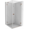 Mexen Lunar-B Duschkabine, schwenkbar, rechts, 100 x 100 cm, transparent, Roségold - 832-100-100-60-00-P