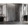 Mexen Lunar-B Duschkabine, schwenkbar, rechts, 100 x 100 cm, transparent, Roségold - 832-100-100-60-00-P