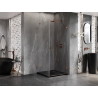 Mexen Lunar-B Duschkabine, schwenkbar, rechts, 100 x 100 cm, transparent, Roségold - 832-100-100-60-00-P
