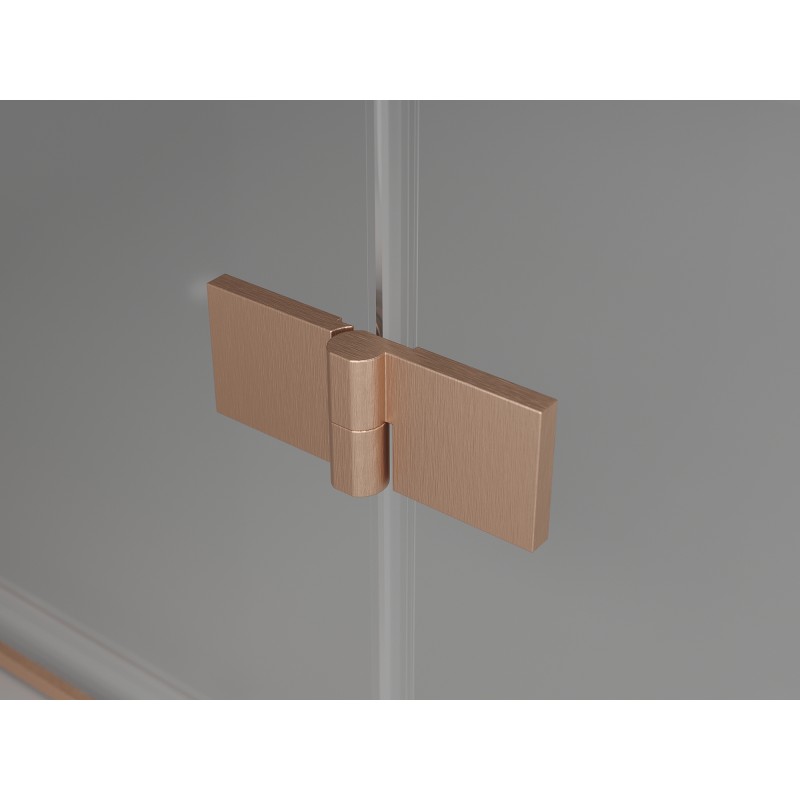 Mexen Mist-H T Schwenkduschkabine links 90 x 85 cm, transparent, gebürstetes Kupfer - 8A5T-090-085-65-00-L