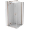 Mexen Mist-H T Duschkabine schwenkbar links 85 x 85 cm, transparent, gebürstetes Kupfer - 8A5T-085-085-65-00-L