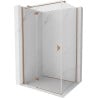 Mexen Mist-H T Duschkabine, schwenkbar links 85 x 90 cm, transparent, gebürstetes Kupfer - 8A5T-085-090-65-00-L