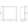 Mexen X-Wall-R Einbauablage mit Flansch 30 x 30 cm, schwarz - 1970303010