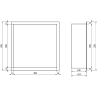 Mexen X-Wall-R Wandablage mit Flansch 30 x 30 cm, schwarz - 1970303010