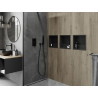 Mexen X-Wall-R Nischenregal mit Flansch 30 x 30 cm, schwarz - 1970303010