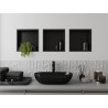 Mexen X-Wall-R Einbauablage mit Flansch 30 x 30 cm, schwarz - 1970303010