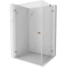 Mexen Lunar-B Duschkabine Schwenktür links 100 x 90 cm, transparent, gebürstetes Kupfer - 832-100-090-65-00-L