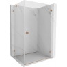 Mexen Lunar-B Duschkabine rechts öffnend 85 x 80 cm, transparent, gebürstetes Kupfer - 832-085-080-65-00-P