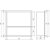 Mexen X-Wall-R Wandeinbauregal mit Rahmen und Regal 30 x 30 cm, weiß - 1920303010S