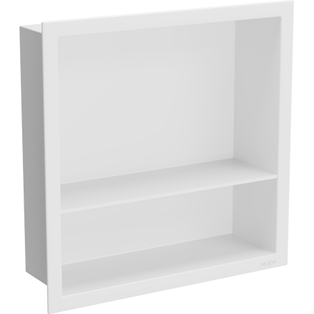 Mexen X-Wall-R Nischenregal mit Flansch und Regal 30 x 30 cm, weiß - 1920303010S