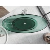 Mexen Vea freistehende transparente Teal-Wanne 180 x 80 cm, Chromstöpsel - 58091808011