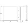 Mexen X-Wall-R Nischenregal mit Flansch und Ablage 30 x 30 cm, schwarz - 1970303010S