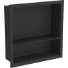 Mexen X-Wall-R Nischenregal mit Kragen und Ablage 30 x 30 cm, schwarz - 1970303010S