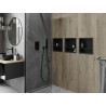Mexen X-Wall-R Nischentablett mit Flansch und Ablage 30 x 30 cm, schwarz - 1970303010S