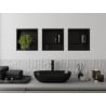 Mexen X-Wall-R Nischenregal mit Kragen und Ablage 30 x 30 cm, schwarz - 1970303010S